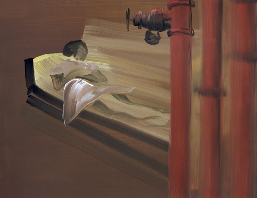calm down, 2010, huile sur toile, 60 x 81 cm.